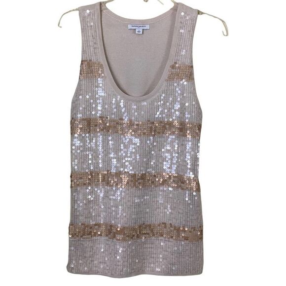 Banana Republic Sequined Deep Scoop Neck Sleeveless Sweater Size Small - Picture 1 of 6